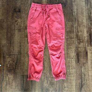 Polo Ralph Lauren Pull on Stretch Waist Cropped Salmon Chino Pants Cargo Pocket